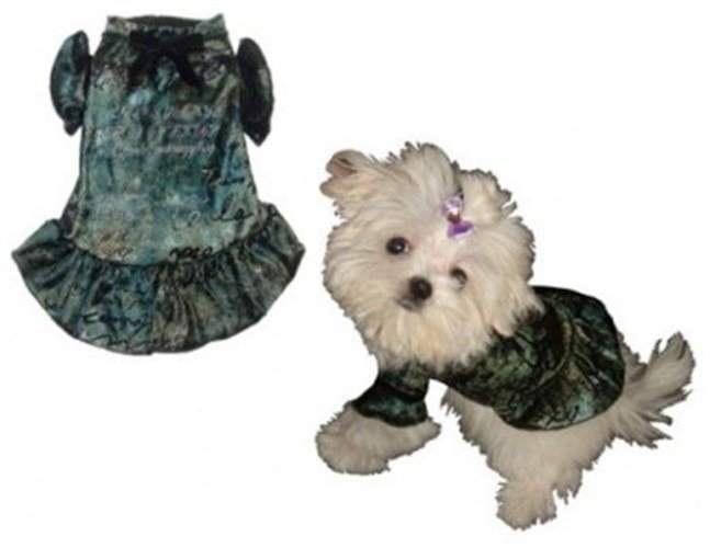 Emerald Velvet Dog Dress Hip Doggie-Bloomingtails Dog Boutique